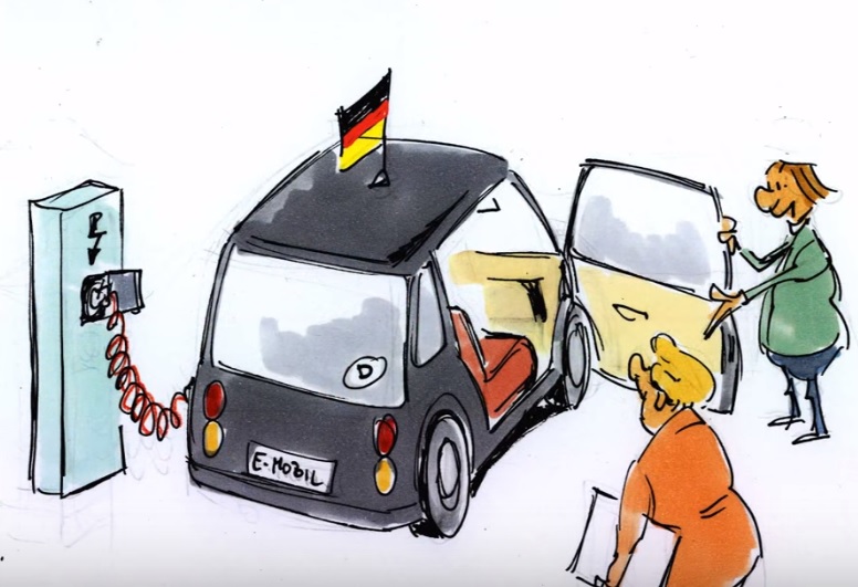 „Merkel unter Strom“ – Schülerprojekt sammelt Geld um der Kanzlerin ein Elektroauto zu kaufen!