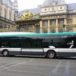 Hybrid electric bus in Paris